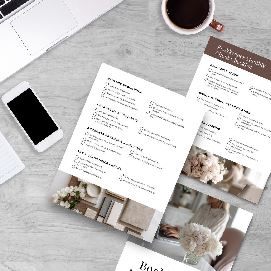Bookkeeper Monthly Client Checklist, Month-end Close Workflow for Virtual &amp; Freelance ...