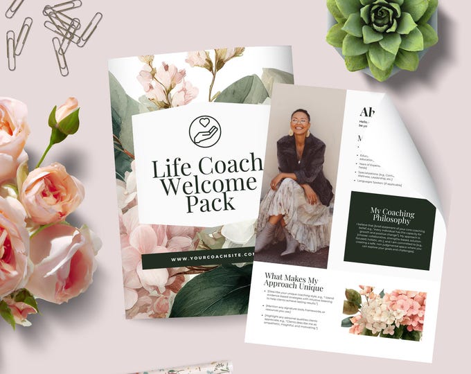 Life Coach Welcome Packet, Coaching Form PDF, Welcome Letter, Client Info Sheet, Wellness Coach Toolkit, Session Worksheet, Coach Kit