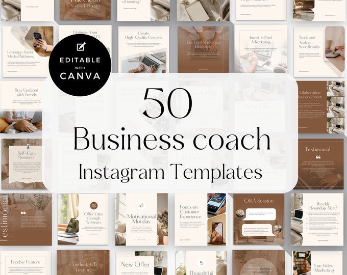 Business Coach Posts, Luxury Instagram Templates for Social Media, Faceless Design for Instagram Posts, Content Creation Instagram Story