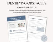 Therapy Resource Coaching Worksheet, Printable Mindset Coaching Workbook, Conflict Resolution, Mental Health PDF, Therapist Tool, Life Coach