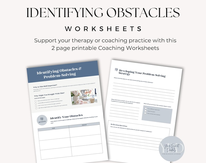 Therapy Resource Coaching Worksheet, Printable Mindset Coaching Workbook, Conflict Resolution, Mental Health PDF, Therapist Tool, Life Coach