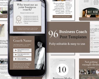 Business Coach Instagram Post Template, Canva Coaching Social Media Kit, Instagram Pack, Coaching Post, Small Business Digital Marketing