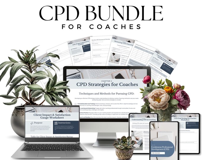 CPD Guide Therapy Worksheets for Life Coaches, Personal Development, Coaching Improvement Tools, Continuous Learning Planner, coach Training