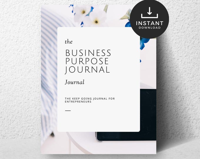 Business Purpose Journal, Mindset Workbook for Small Business, Entrepreneur Journal, Success Book, Productivity Planner for Self Development