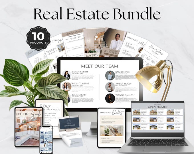 Real Estate Canva Template, Branding Website, Marketing, Buyer Seller Guide, Home Staging, Mortgage Post, Agent Tools, House Buying Bundle