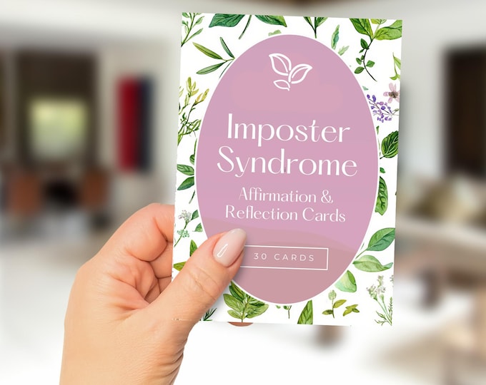 Imposter Syndrome Affirmation Card PDF, Self Confidence Cards, Daily Affirmation Deck, Positive Thinking, Life Coach Tool, Mental Health