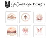Life Coach Logo Canva Template, Editable Coaching Logo, Holistic Wellness Brand, Personal Branding, Mindfulness Logo for Business