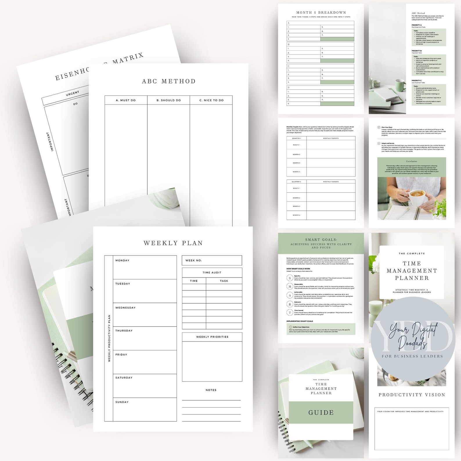 Manager Planner Time Management Planner for Business Leader, Strategic Productivity ...