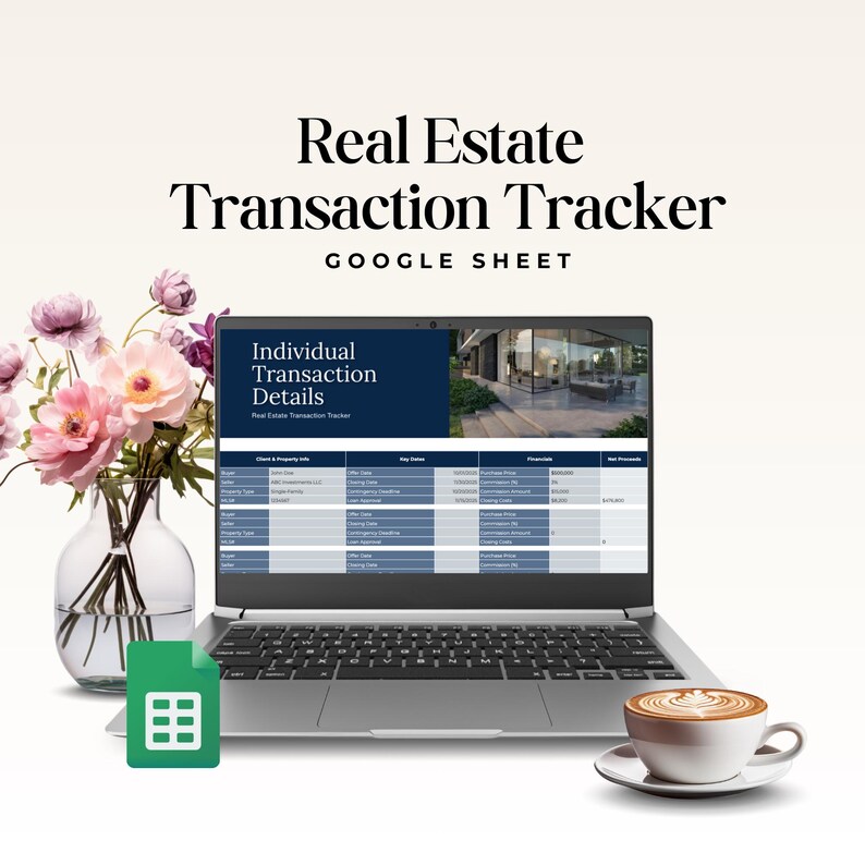 Real Estate Transaction Tracker Google Sheet, Agent Checklist ...