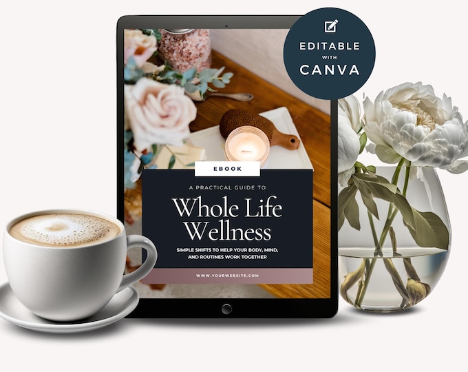 Wellness Coach eBook Template, Client Education Guide, Healthy Habits Workbook, Coaching Resource PDF, Lead Magnet for Health Coaches