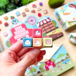 Light-Up Pasture Pals Keycap Keyboard Clicky Fidget Keychain | FULL BUILT with Keycaps | Fidget, Keycap, Stress Relief, Lights Up