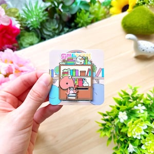 Moving Dragon Bookshelf (Interactive Slider) Enamel Pin | Bookworm, Books, Librarian, Belle Library Ladder