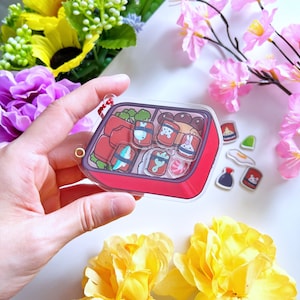 Bento Box (wiederauffüllbar) Shaker Schlüsselanhänger mit Blind Bag | Nachfüllbar, Shaker, zu öffnen, Charms