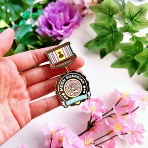 Pin de esmalte con insignia de poder lunar / Anime, Sailor Moon, Luna, Cosplay
