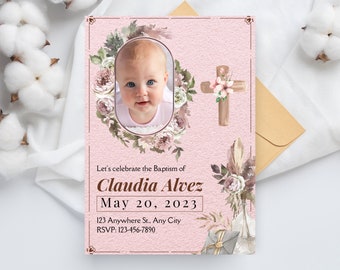 Personalized Baby Invitations, Custom Shower Cards, Boy or Girl Gender Reveal, Baby Announcement, Party Invites