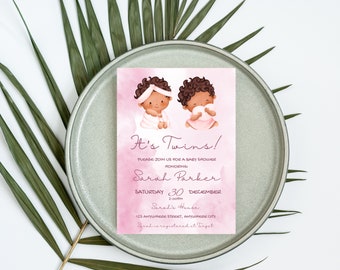 Personalized Baby Invitations, Custom Shower Cards, Boy or Girl Gender Reveal, Baby Announcement, Party Invites