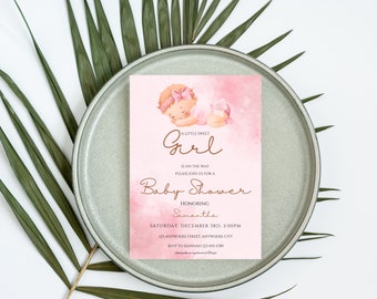 Personalized Baby Invitations, Custom Shower Cards, Boy or Girl Gender Reveal, Baby Announcement, Party Invites