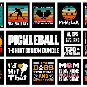 Pickleball svg Bundle, Pickleball SVG, Pickleball PNG, Pickleball shirt design, Pickleball, pickleball paddles, Pickleball designs