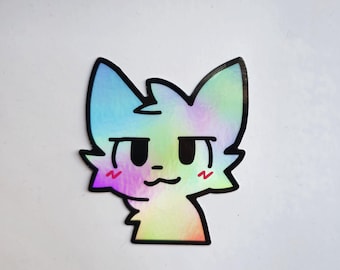 Boykisser Holographic sticker 3 inches