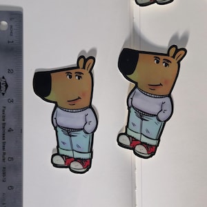 Chill guy meme sticker 4in