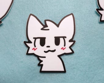 Boykisser meme vinyl sticker 2.5in