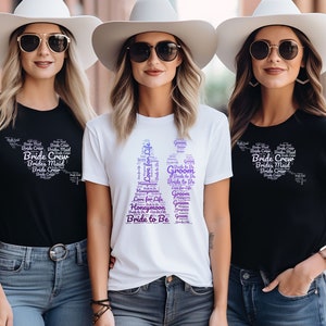 Bride To Be Shirt, Bach Crew Shirts, Bachelorette Party Favors, Wedding Gifts, Engagement Party Shirts, Bridesmaid Shirt,Bachlorette Party T