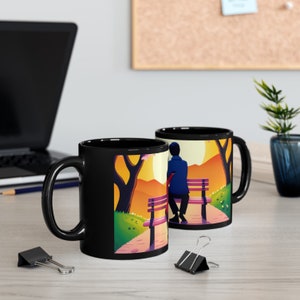 Lovers Frosted Glass Mug, 15 oz Lovers Mug in Black,11 oz Frosted Glass Lovers Mug,15 oz ceramic Turquoise Inside Ceramic Mug,Fun Coffee Mug