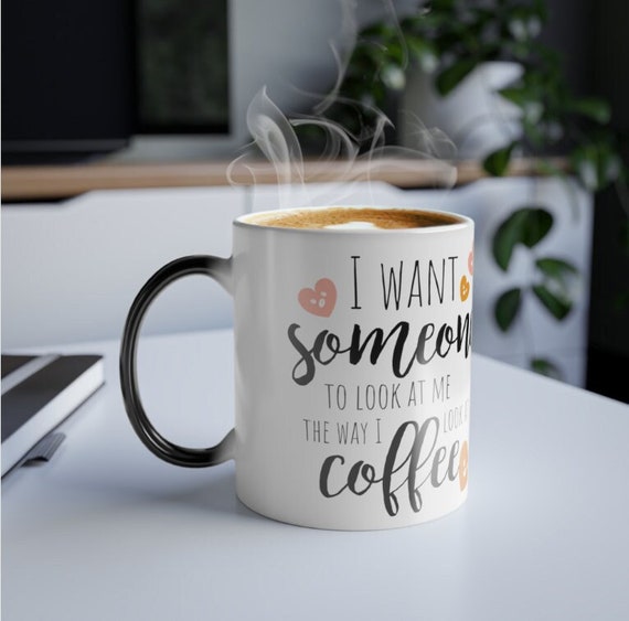 Look at Me Like Coffee Color Changing Mug, Frosted Glass, 16oz - Etsy
