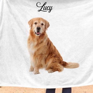 Personalisierte Haustierdecke mit Haustierfoto + Name Personalisierte Hundedecke Personalisierte Hundedecke Katzenbilddecke Haustier Fotodecke Hund Papa Geschenk