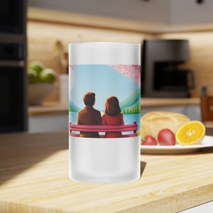 Lovers Frosted Glass Mug, 15 oz Lovers Mug in Black,11 oz Frosted Glass Lovers Mug,15 oz ceramic Turquoise Inside Ceramic Mug,Fun Coffee Mug