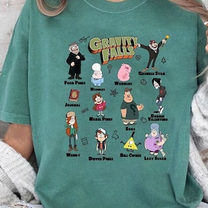 Disney Gravity Falls Character & Mysteries Textbook Funny T-shirt, Comfort Color, WDW Magic Kingdom Disneyland Trip Family Vacation