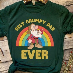 Disney The Seven Dwarfs Best Grumpy Dad Ever T-shirt, Snow White Shirt, Comfort Color, WDW Magic Kingdom Disneyland Trip Family Vacation