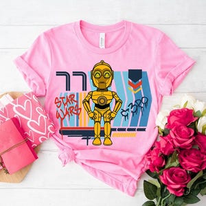 Star Wars Streetstyle C-3PO Graphic Shirt, Star Wars Droid Shirt, Comfort Color, WDW Magic Kingdom, Disneyland Trip Family Vacation