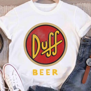 Disney The Simpsons Duff Beer vintage logo T-shirt, The Simpsons-shirt, comfortkleur, WDW Magic Kingdom, Disneyland Trip familievakantie