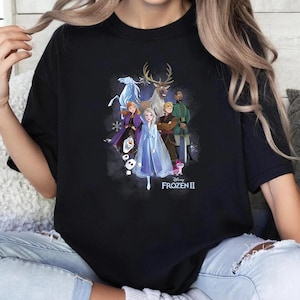 Disney Frozen Character Movie Poster Vintage Shirt, Elsa Anna Olaf Shirt, Comfort Color, WDW Magic Kingdom, Disneyland Trip Family Vacation