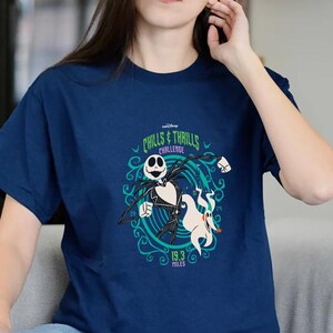 Disney Halloween Chills & Thrills Challenge Jack Skellington Shirt, Comfort Color, WDW Magic Kingdom, Disneyland Trip Family Vacation