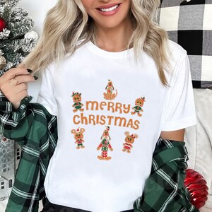 Disney Merry Christmas Mickey & Friends Ginger Cookies Shirt, Disney Shirt, Comfort Color,WDW Magic Kingdom, Disneyland Trip Family Vacation