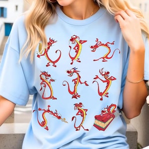 Disney Mulan Mushu Dragon Pose Shirt, Disney Funny Mushu Emotions Shirt, Comfort Color, WDW Magic Kingdom, Disneyland Trip Family Vacation