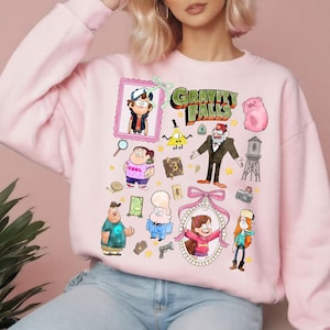 Disney Channel Coquette Bows Gravity Falls Dipper Mabel Bill Cipher Shirt, Comfort Color WDW Magic Kingdom, Disneyland Trip Family Vacation