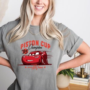 Disney Cars Lightning McQueen Piston Cup Champion T-shirt, Funny Cars Shirt, WDW Magic Kingdom Disneyland Trip Family Vacation