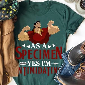 Disney-Schönheit und das Biest Gaston als Exemplar bin ich einschüchternde Shirt, Komfortfarbe, BTW Magic Kingdom, Disneyland Reise Familienurlaub