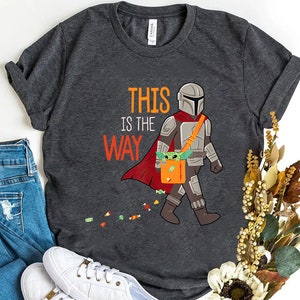 Star Wars The Mandalorian This Is The Way Halloween-shirt, Star Wars-shirt, comfortkleur, WDW Magic Kingdom Disneyland-reis gezinsvakantie