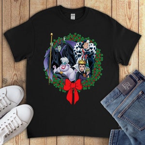 Lustiges Disney Schurken Squad Weihnachtshemd, lustiges Ursula Cruella Maleficent Shirt, Disneyland Familie passendes Shirt, Magic Kingdom Reise