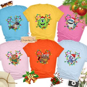 Personalized Disney Monster INC, Cinderella, Frozen, Bruce Christmas Shirt, Comfort Color,Disney Group Matching Shirt, Disney Bridesmaid Tee