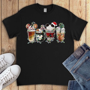 Disney Mickey and Friends Christmas Shirt, Funny Hot Chocolate Xmas Drink Shirt, Magic Kingdom Disneyland Family Matching Shirt