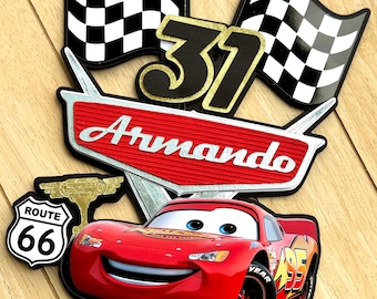 CARS Cake Topper, McQueen Cake Topper, Racing Car Cake Topper