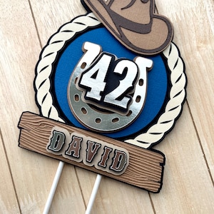 Cowboy Cake Topper Shaker, Western Theme Cake Topper, Wild West Cake Topper