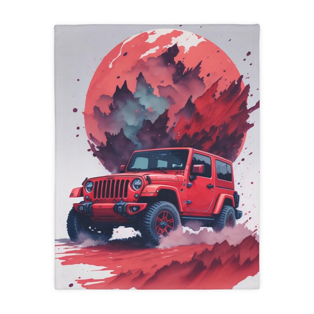 Jeep Velveteen Throw Blanket Jeep Lovers Blanket Etsy
