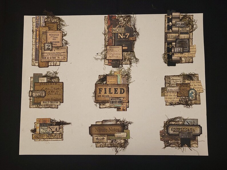 Junk Journal Embellishments- Paper Clusters - Etsy