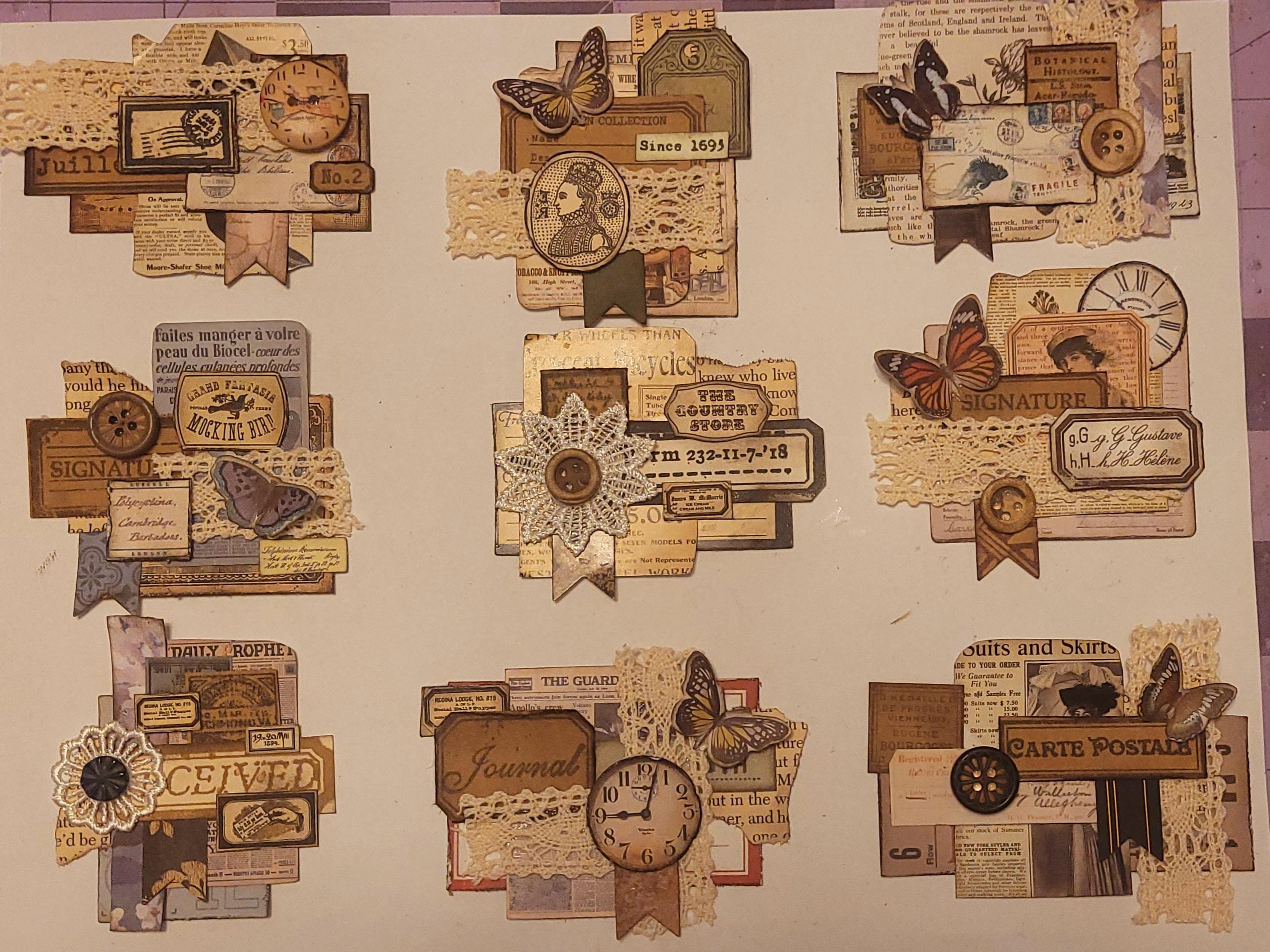Junk Journal Embellishments- Paper Clusters - Etsy